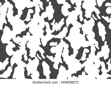 Abstract snake skin seamless pattern for fabric design. Vector illustration background. Monochrome animal texture. 
