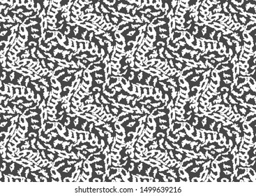 Abstract snake skin seamless pattern for fabric design. Vector illustration background. Monochrome animal texture. 