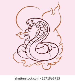 Abstract of a snake vector for illustration, card, decoration