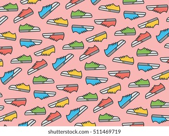 Abstract sneaker shoes background