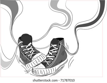 abstract sneakers