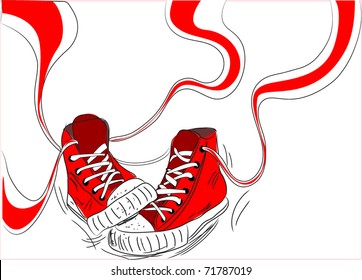 abstract sneakers