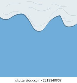 Abstract Snow Background with snowy cap. Christmas and New Year.