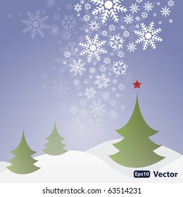 Abstract snow background vector