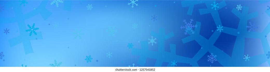 Abstract Snow Background. Winter Holiday Background with Falling Snowflakes for Card, Print, Mobile. Modern Festive Pattern with Snowflakes Various Sizes and Shapes. Vector Texture.