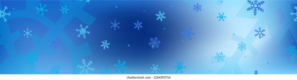 Abstract Snow Background. Winter Holiday Background with Falling Snowflakes for Web, Wallpaper, Print. Modern Festive Pattern with Snowflakes Various Sizes and Shapes. Vector Texture.