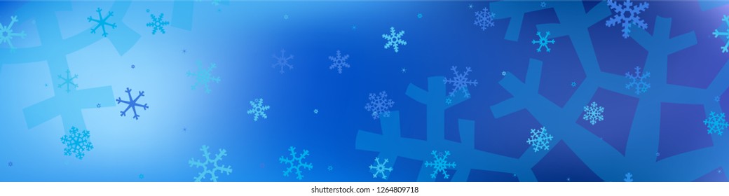 Abstract Snow Background. Winter Holiday Background with Falling Snowflakes for Banner, Card, Wallpaper. Vintage Festive Background with Snowflakes Various Sizes and Shapes. Vector Texture.