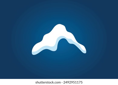 Abstract snow caps of house roof shape christmas design free vector editable background