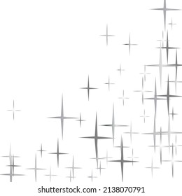 Abstract Snow Flake with Bokeh Sparkling blurred White and Gray  Vector Backgrounds Gray Starlit Card. Confetti Fall Chaotic Decor.