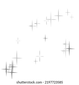 Abstract Snow Flake with Bokeh Sparkling blurred White and Gray  Cute print starry sky. Stars on sky. Illustration