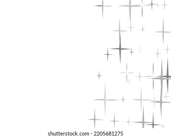 Abstract Snow Flake with Bokeh Sparkling blurred White and Gray  Vector Backgrounds Gray Starlit Card. Confetti Fall Chaotic Decor.