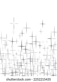 Abstract Snow Flake with Bokeh Sparkling blurred White and Gray  Vector Backgrounds Stars on sky. Illustration