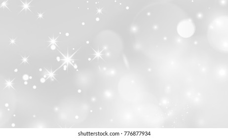 Abstract Snow Flake with Bokeh Sparkling blurred White and Gray Vector Backgrounds