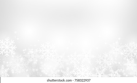 Abstract Snow Flake White and Gray Vector Backgrounds