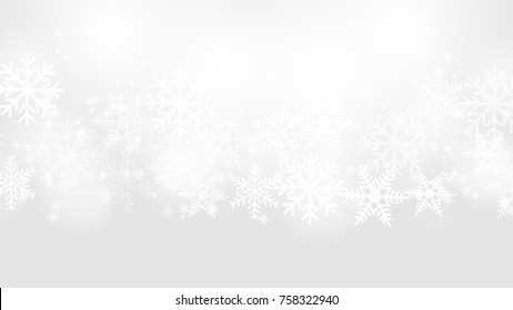 Abstract Snow Flake White and Gray Vector Backgrounds