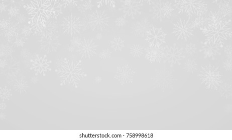 Abstract Snow Flake White and Gray Vector Backgrounds