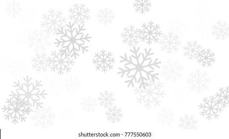 Abstract Snow Flake White and Gray Vector Backgrounds
