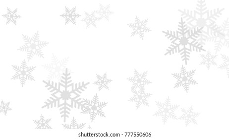 Abstract Snow Flake White and Gray Vector Backgrounds