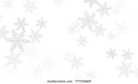 Abstract Snow Flake White and Gray Vector Backgrounds