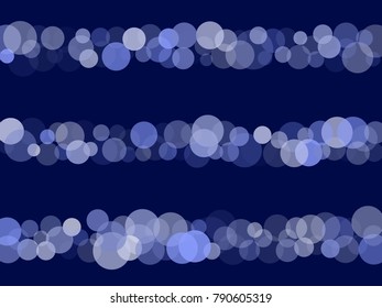 Abstract snow flakes falling concept winter image background illustration. Falling snow image confetti, Christmas, New Year festive background. Rich, shiny blue abstract snowflakes holiday decoration.