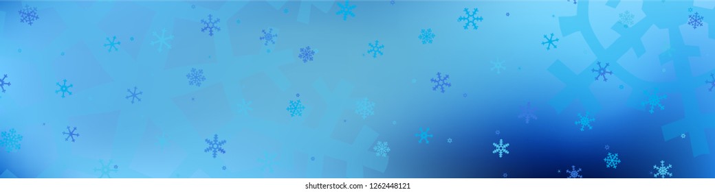Abstract Snow Pattern. Christmas Holiday Background with Falling Snowflakes for Banner, Card, Wallpaper. Trendy Festive Pattern with Snowflakes Various Sizes and Shapes. Vector Texture.