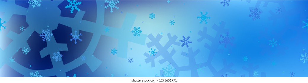 Abstract Snow Pattern. Christmas Holiday Background with Falling Snowflakes for Print, Card, Banner. Retro Festive Pattern with Snowflakes Various Sizes and Shapes. Vector Texture.