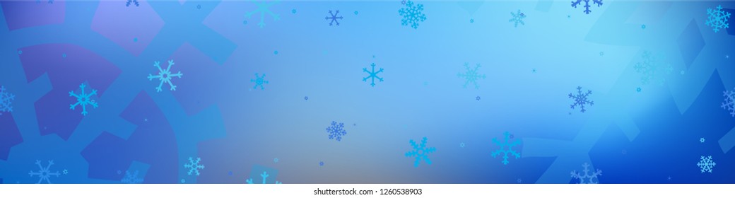Abstract Snow Pattern. Winter Holiday Background with Falling Snowflakes for Banner, Card, Wallpaper. Trendy Festive Pattern with Snowflakes Various Sizes and Shapes. Vector Texture.
