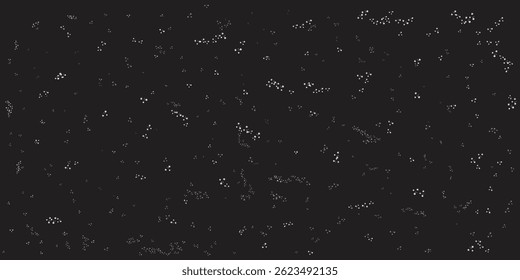 Abstract snow, stars fairy twinkling lights rain drops dark background with small particles of dust and debris elements.