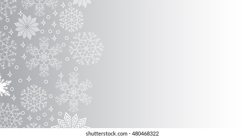 Fondo abstracto de nevada con espacio de copia, ilustración vectorial