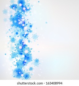 Abstract snowfall background with place for text