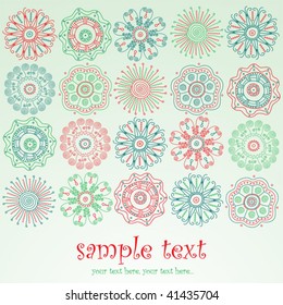 Abstract snowflake background