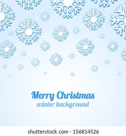 Abstract snowflake background with place for your text. Vector illustration