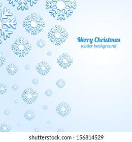 Abstract snowflake background with place for your text. Vector illustration