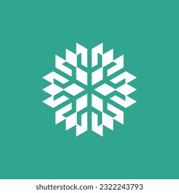 abstract snowflake bloom trident logo