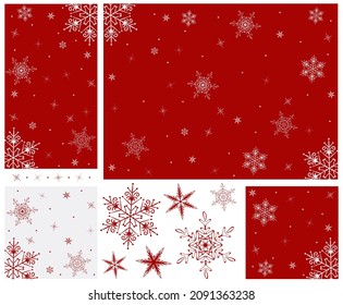 dibujo de copo de nieve abstracto, plantilla en blanco para un post de red social, diseño de tarjeta de navidad, imagen de fondo, ilustración de navidad, fondo de escritorio, lugar para texto