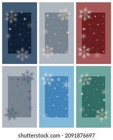 abstract snowflake drawing, blank template for a social network post, christmas card layout, background image, christmas illustration, desktop wallpaper, place for text