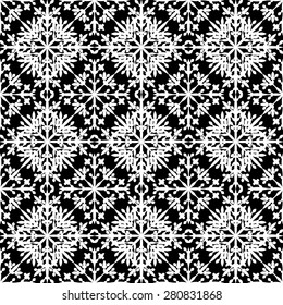Abstract snowflake with imitation of silver metal for Christmas greeting cards, advertising and other creative designs. Editable vector with several layers. Eps 10