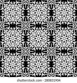 Abstract snowflake with imitation of silver metal for Christmas greeting cards, advertising and other creative designs. Editable vector with several layers. Eps 10