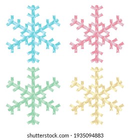 Abstract Snowflake Isolated On White Background. Snowflake With Seamless Pattern Vector Illustration

