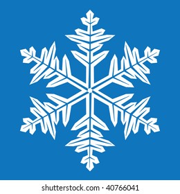 copo de nieve abstracto sobre fondo azul