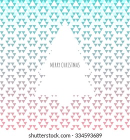 Abstract snowflake pattern background with christmas tree vector stock eps 10 illustration
