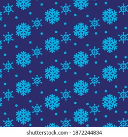 Abstract snowflake pattern design on dark blue background for print design