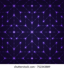 Abstract snowflake pattern ornament background vector design.