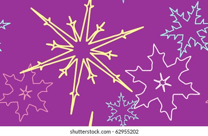 Abstract snowflake seamless background
