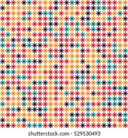 Abstract snowflake seamless texture circus on the white