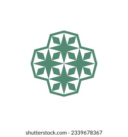 abstract snowflake star crossed logo