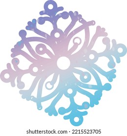 Abstrakter Schneeflocken in Blau. Ein Design-Element. Ein Stern, eine Schneeflocke. Einzige Vektorgrafik.