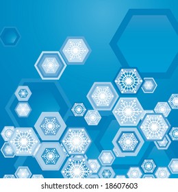 Abstract snowflakes background