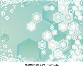 Abstract snowflakes background