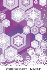 Abstract snowflakes background